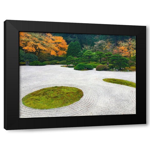 Zen Garden I Black Modern Wood Framed Art Print by Grayscale