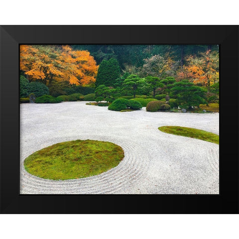 Zen Garden I Black Modern Wood Framed Art Print by Grayscale