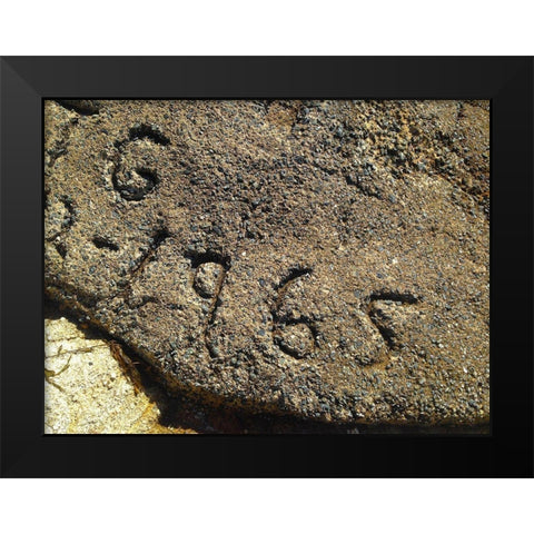 1965 Black Modern Wood Framed Art Print by Grayscale