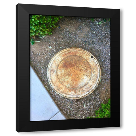 Utility Cover VI Black Modern Wood Framed Art Print by Grayscale