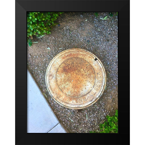 Utility Cover VI Black Modern Wood Framed Art Print by Grayscale