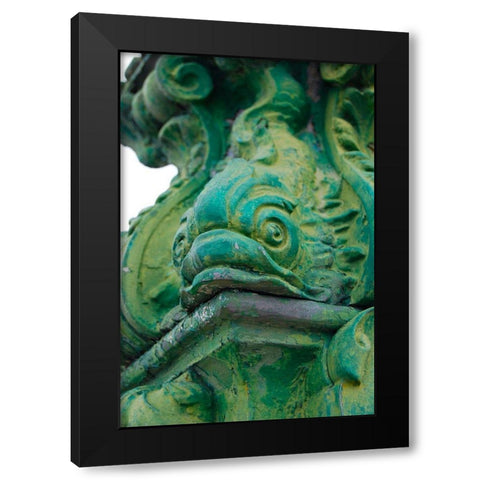 Fish Head II Black Modern Wood Framed Art Print by Grayscale