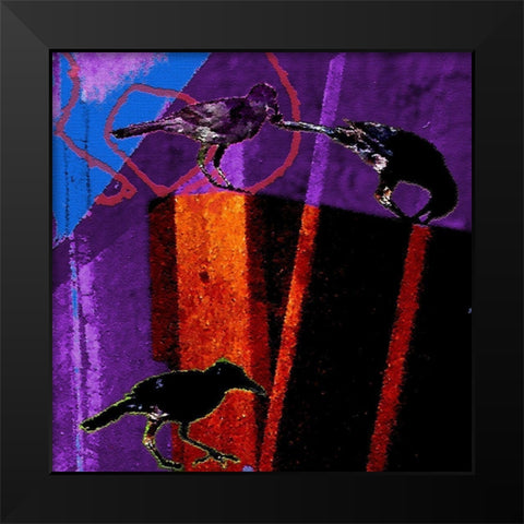 Blackbird: Ode To Envy Black Modern Wood Framed Art Print by Popcorn