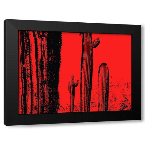 Desert Silhouette I Black Modern Wood Framed Art Print by Popcorn