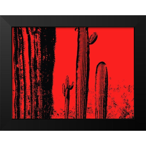 Desert Silhouette I Black Modern Wood Framed Art Print by Popcorn