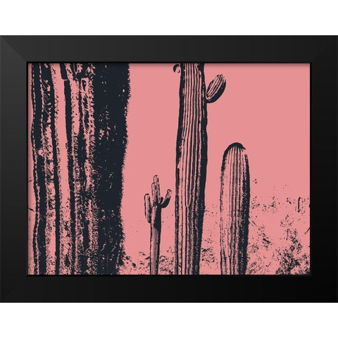 Desert Silhouette II Black Modern Wood Framed Art Print by Popcorn