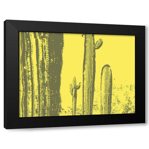 Desert Silhouette X Black Modern Wood Framed Art Print with Double Matting by Popcorn