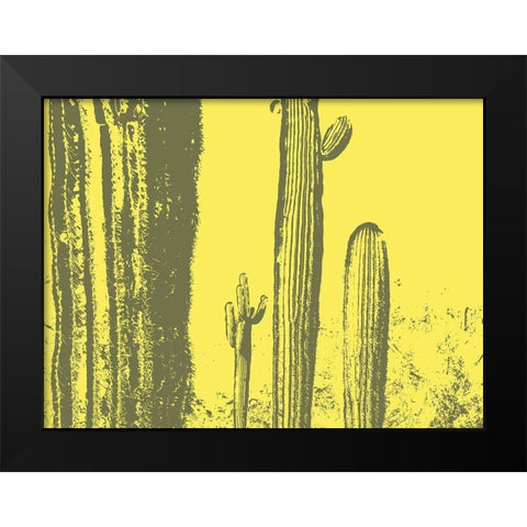 Desert Silhouette X Black Modern Wood Framed Art Print by Popcorn