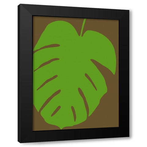 Monstera Stylized I Black Modern Wood Framed Art Print by Tenoever, William