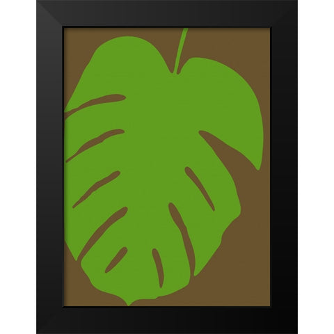 Monstera Stylized I Black Modern Wood Framed Art Print by Tenoever, William