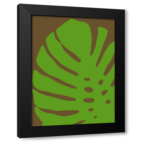 Monstera Stylized II Black Modern Wood Framed Art Print by Tenoever, William