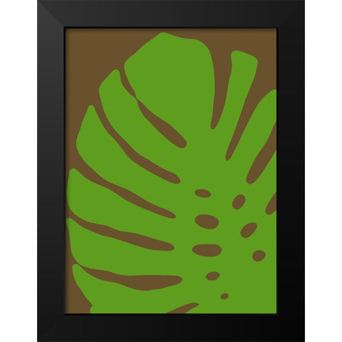 Monstera Stylized II Black Modern Wood Framed Art Print by Tenoever, William