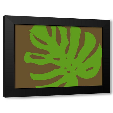 Monstera Stylized III Black Modern Wood Framed Art Print by Tenoever, William