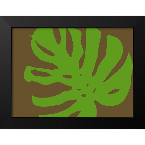 Monstera Stylized III Black Modern Wood Framed Art Print by Tenoever, William