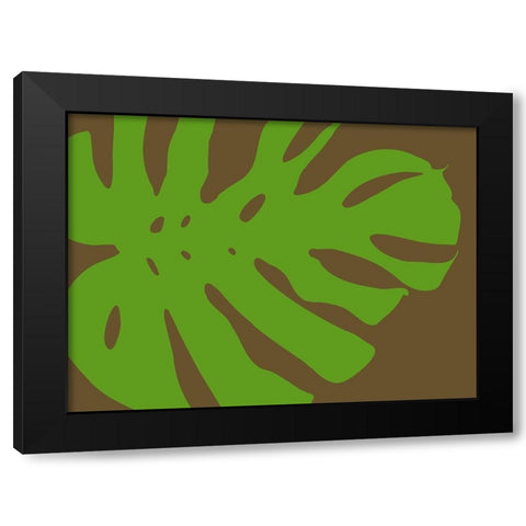 Monstera Stylized IV Black Modern Wood Framed Art Print by Tenoever, William