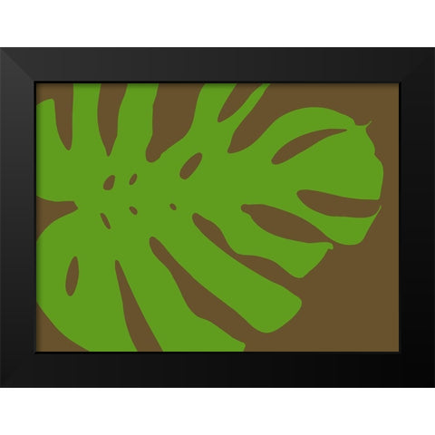 Monstera Stylized IV Black Modern Wood Framed Art Print by Tenoever, William