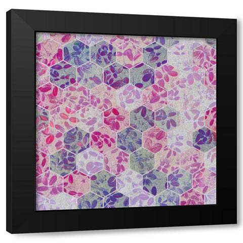 HexiFlora: Imprint 1a Black Modern Wood Framed Art Print with Double Matting by Tenoever, William