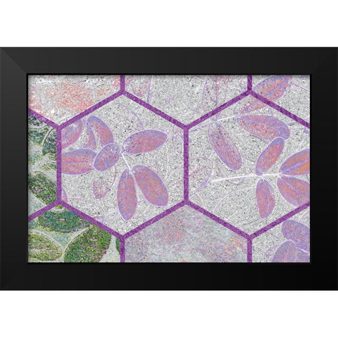 HexiFlora: Imprint 6 Black Modern Wood Framed Art Print by Tenoever, William