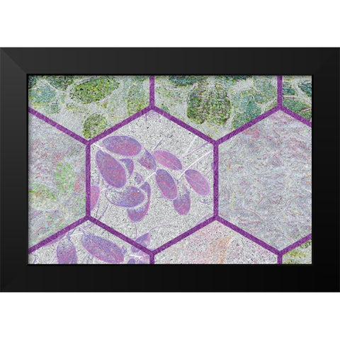 HexiFlora: Imprint 8 Black Modern Wood Framed Art Print by Tenoever, William