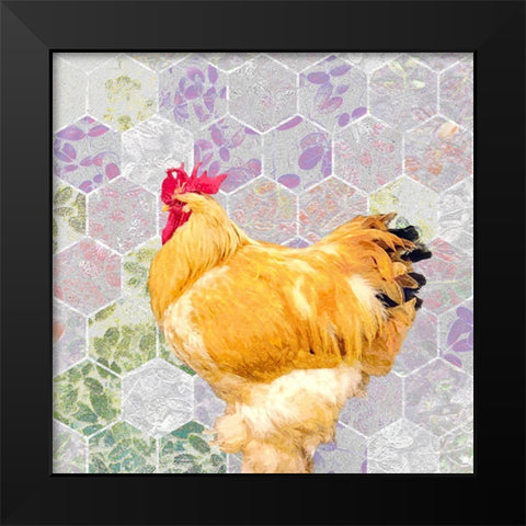 Rooster John at Watlings Black Modern Wood Framed Art Print by Tenoever, William