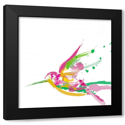 Hummingbird Black Modern Wood Framed Art Print with Double Matting by Tenoever, William