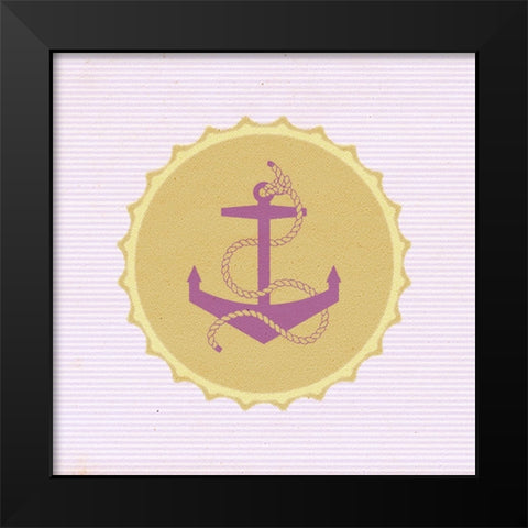 BottleCap:Anchor Black Modern Wood Framed Art Print by Tenoever, William
