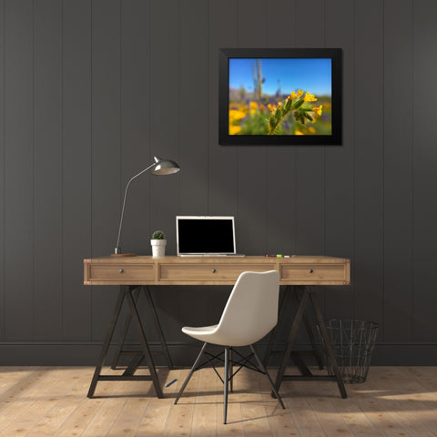 Wildflower VIII Black Modern Wood Framed Art Print by Popcorn