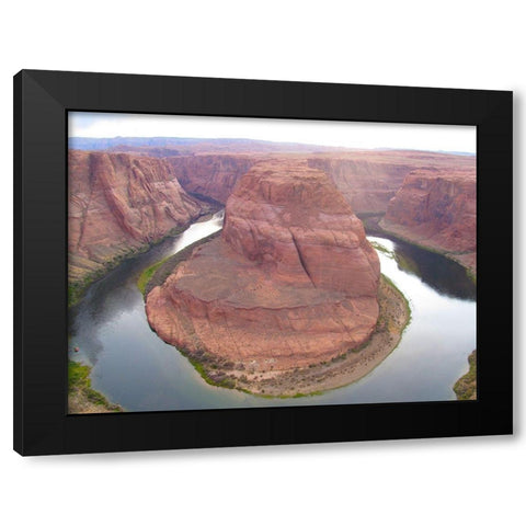 Horseshoe Bend Black Modern Wood Framed Art Print by Popcorn