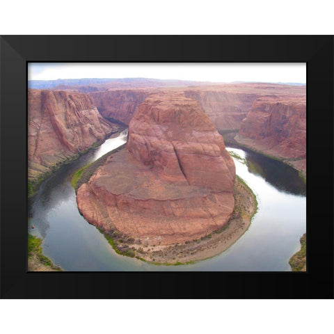 Horseshoe Bend Black Modern Wood Framed Art Print by Popcorn