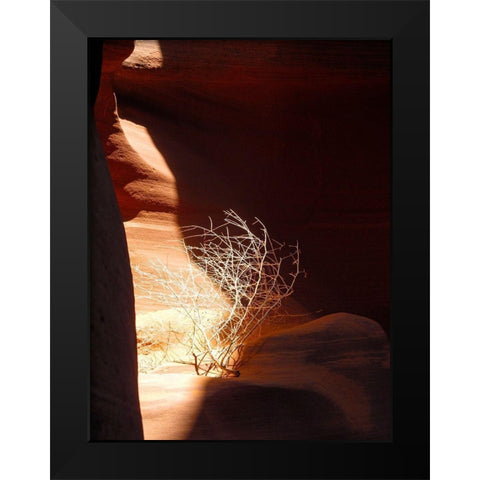 Antelope Canyon V Black Modern Wood Framed Art Print by Popcorn