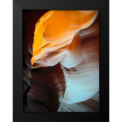 Antelope Canyon VII Black Modern Wood Framed Art Print by Popcorn