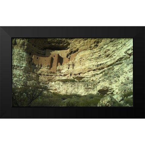 Montezumaâ€™s Castle Black Modern Wood Framed Art Print by Popcorn