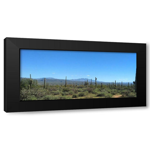 Four Peaks I: Black Top Mesa Black Modern Wood Framed Art Print with Double Matting by Popcorn