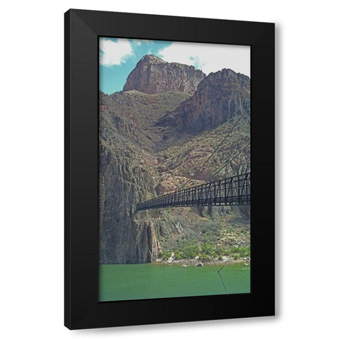 Grand Canyon 9: Black Bridge III Black Modern Wood Framed Art Print with Double Matting by Popcorn