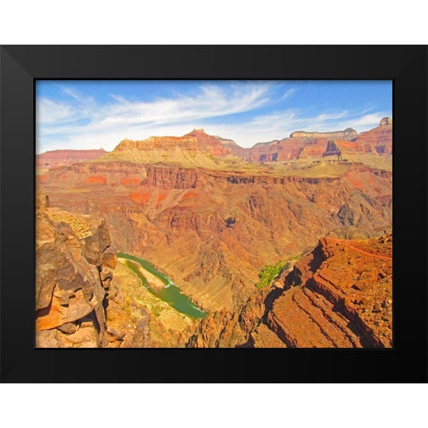Grand Canyon 10 Black Modern Wood Framed Art Print by Popcorn