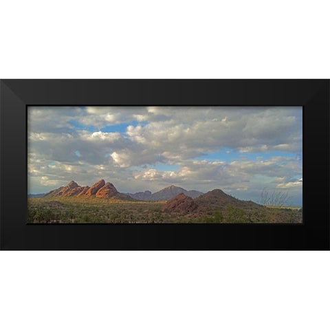 Popago Mountains  Black Modern Wood Framed Art Print by Popcorn