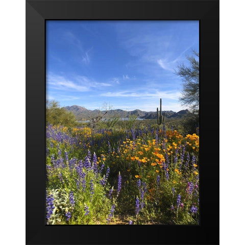 Wildflowers XXV Black Modern Wood Framed Art Print by Popcorn