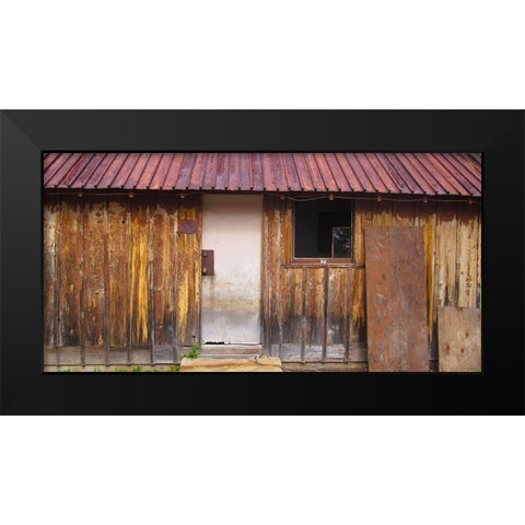 Cabin I Black Modern Wood Framed Art Print by Popcorn