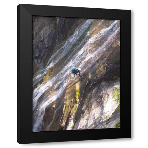 Rappel II Black Modern Wood Framed Art Print by Popcorn