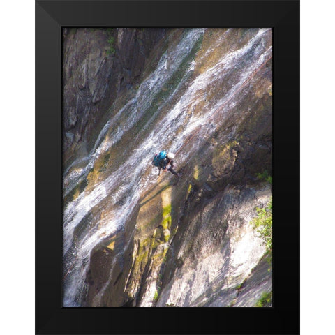 Rappel II Black Modern Wood Framed Art Print by Popcorn