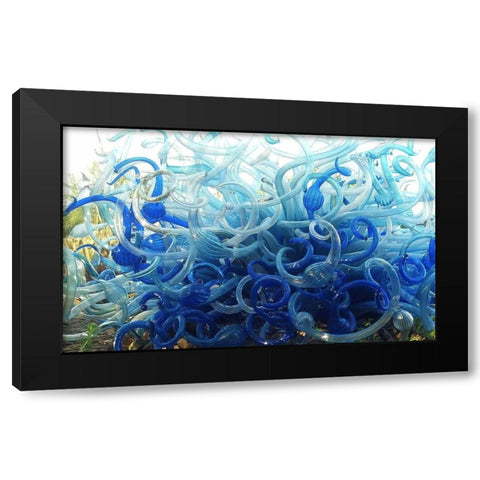 Chihuly III Black Modern Wood Framed Art Print by Popcorn