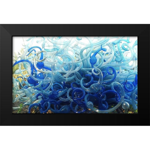 Chihuly III Black Modern Wood Framed Art Print by Popcorn