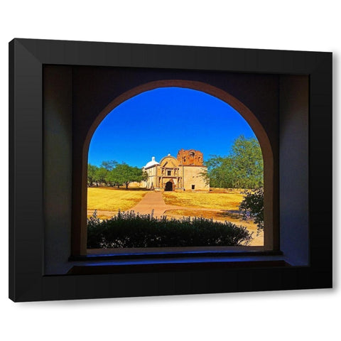 Mission Tumacacori I Black Modern Wood Framed Art Print with Double Matting by Popcorn
