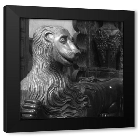 San Xavier Del Bac VII BandW Black Modern Wood Framed Art Print by Popcorn