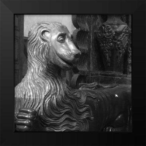 San Xavier Del Bac VII BandW Black Modern Wood Framed Art Print by Popcorn