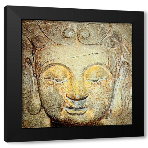 Buddha Black Modern Wood Framed Art Print by Tenoever, William