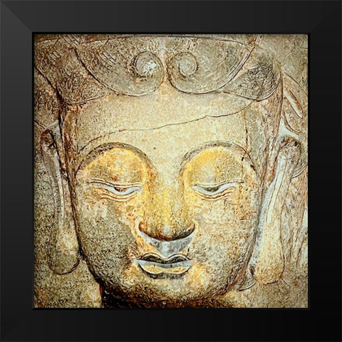 Buddha Black Modern Wood Framed Art Print by Tenoever, William