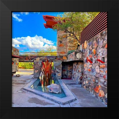 TaliesinWest/Chihuly1 Black Modern Wood Framed Art Print by Tenoever, William