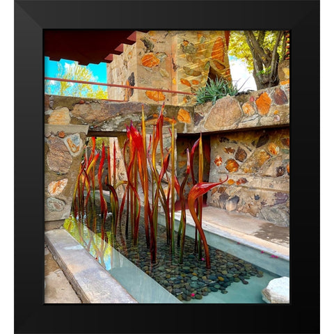 TaliesinWest/Chihuly2 Black Modern Wood Framed Art Print by Tenoever, William