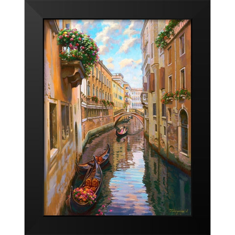 Venice Black Modern Wood Framed Art Print by Gaifullin, Ayrat